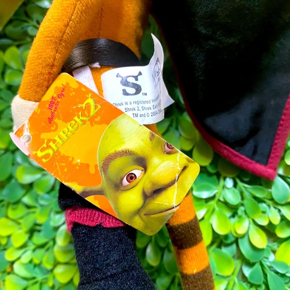 SHREK 2 VTG 2004 PUSS IN BOOTS COLLECTIBLE PLUSH DREAMWORKS 9.5” - Picture 11 of 12